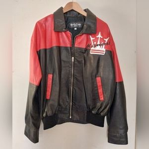 LIKE NEW Men's Y2K Genuine Leather Mazeratti Jacket•Sz Large